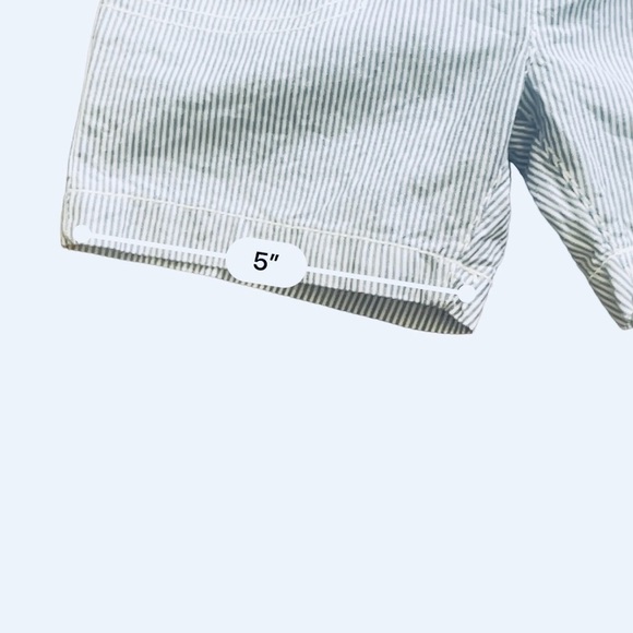 Carter’s casual play pull-up shorts light blue striped cotton Boy 18 Months - Picture 7 of 7